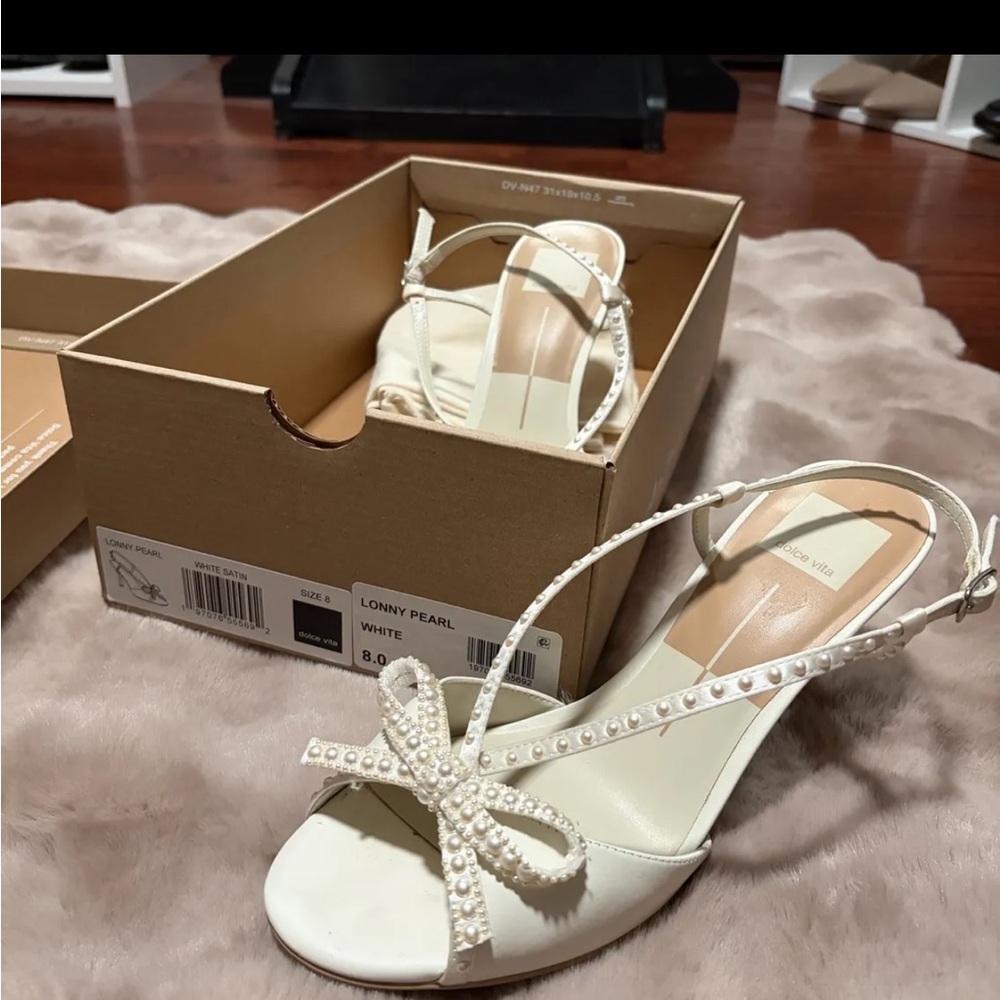 Dolce Vita White Kitten Heels